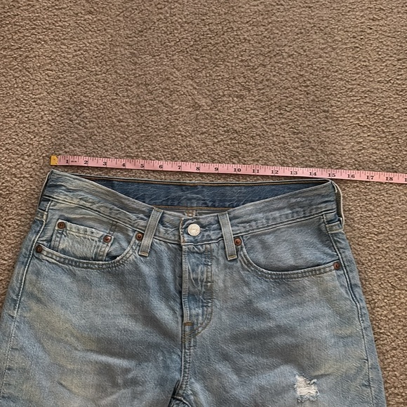Levi's Blue Boyfriend Jeans Distressed Classic size 27 - Picture 4 of 6